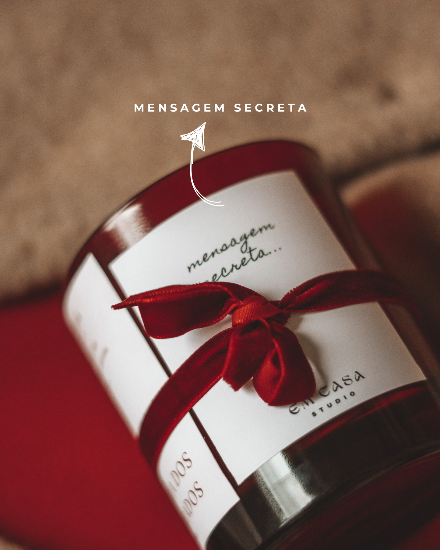 CUSTOM CANDLE IN AMBER JAR (WITH SECRET MESSAGE)