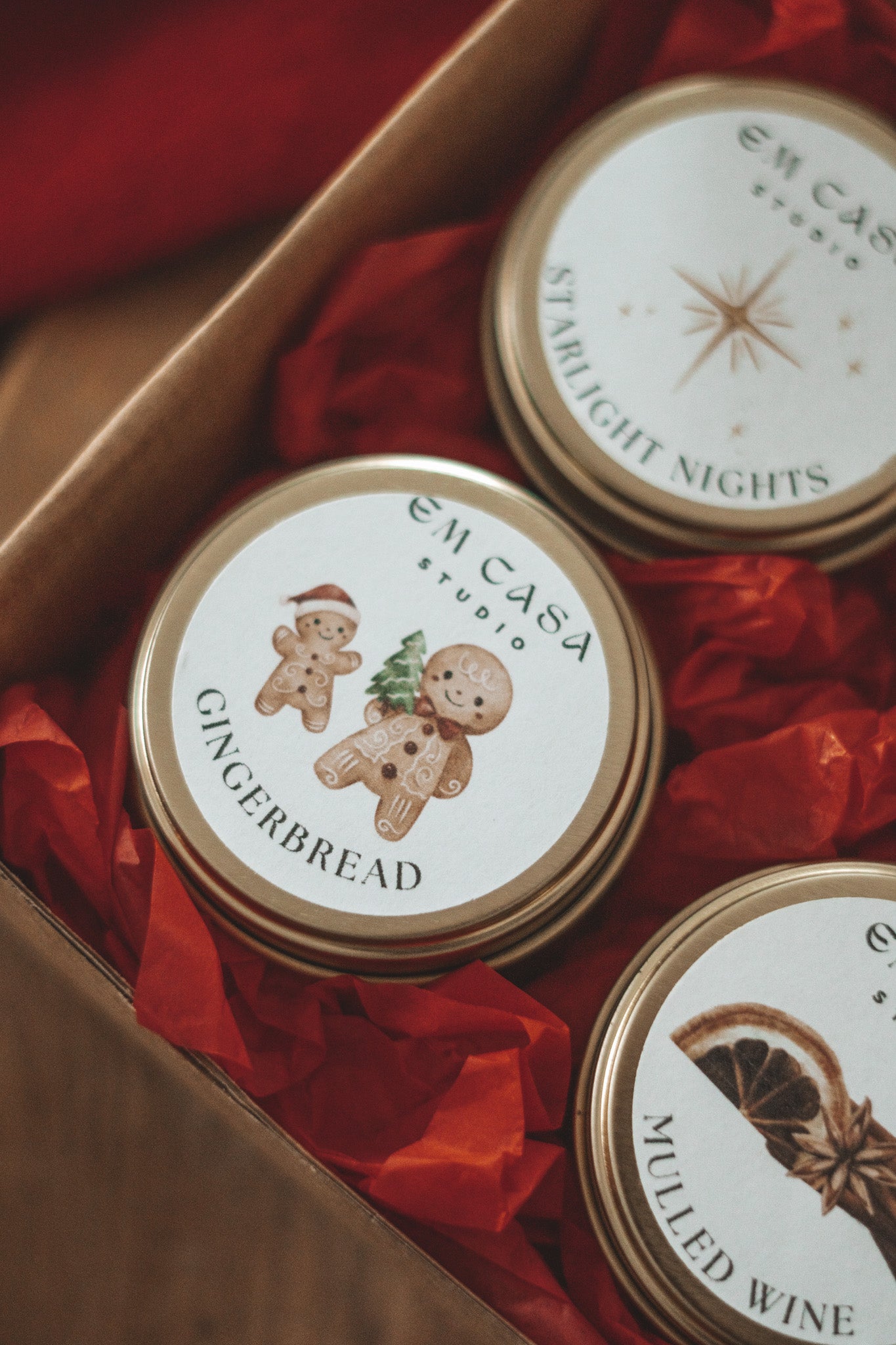 CHRISTMAS TIN CANDLES PACK