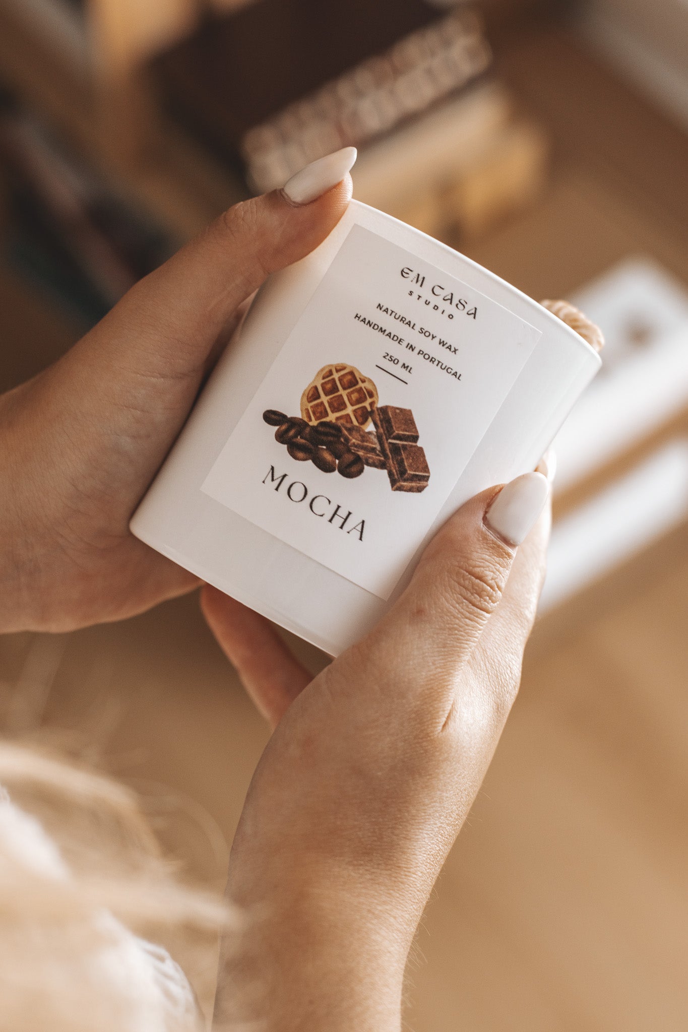 VELA DE FRASCO MOCHA