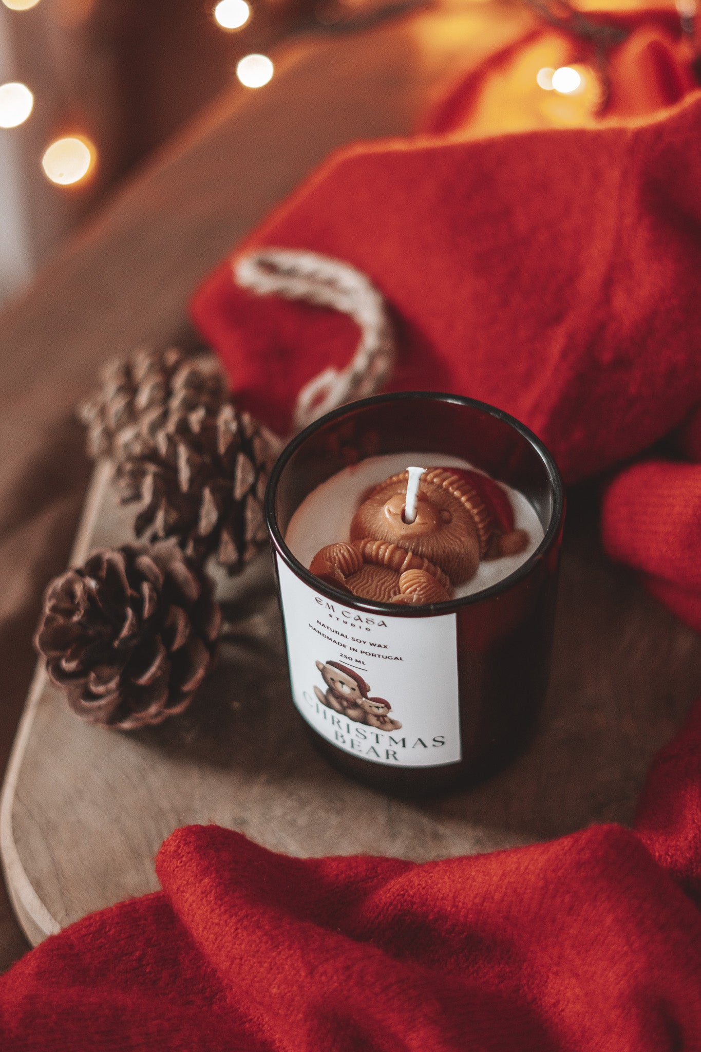 CHRISTMAS BEAR CANDLE