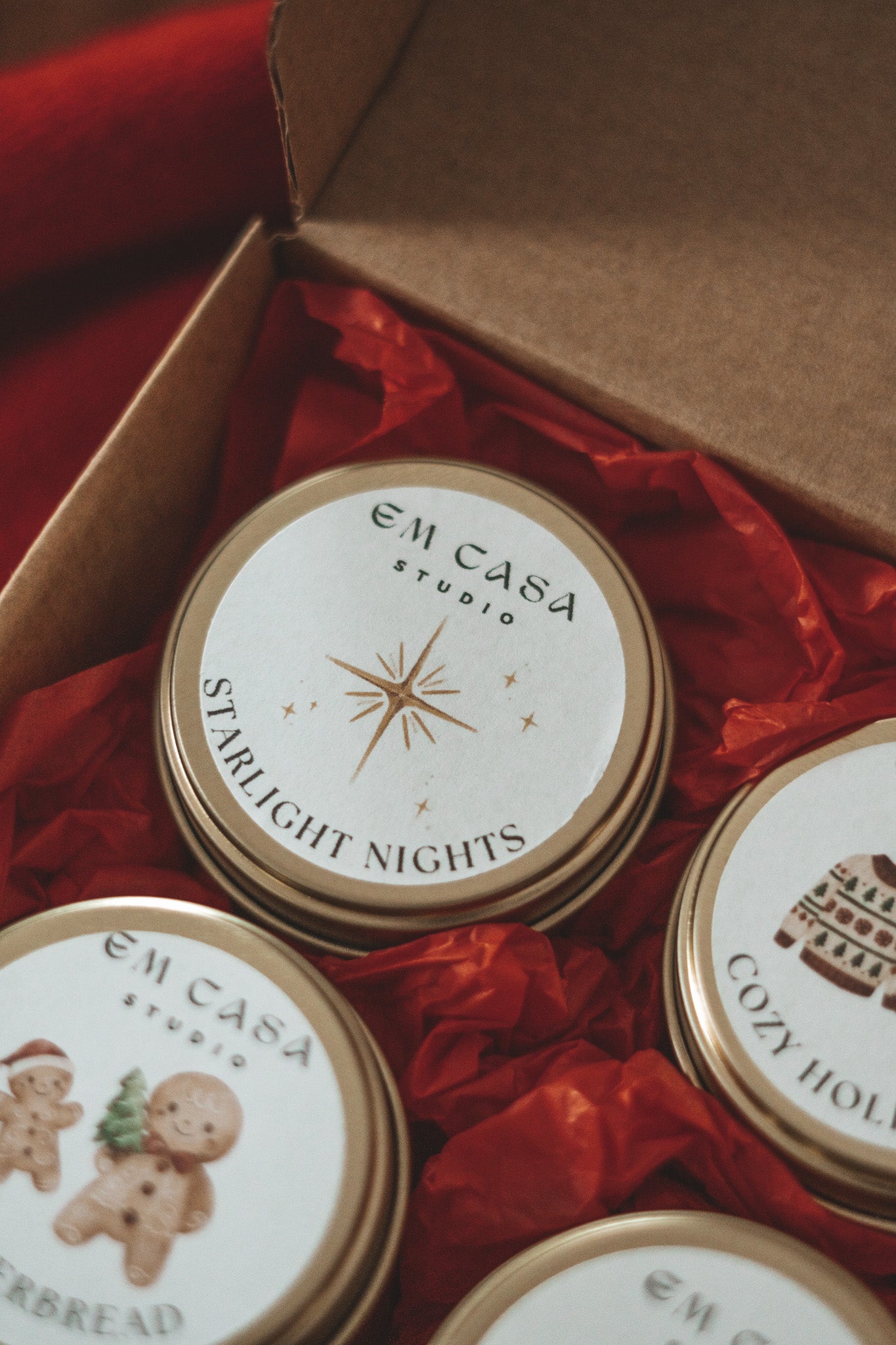 CHRISTMAS TIN CANDLES PACK