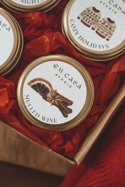 CHRISTMAS TIN CANDLES PACK