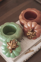 PUMPKIN WITH LEAF (CERAMIC)