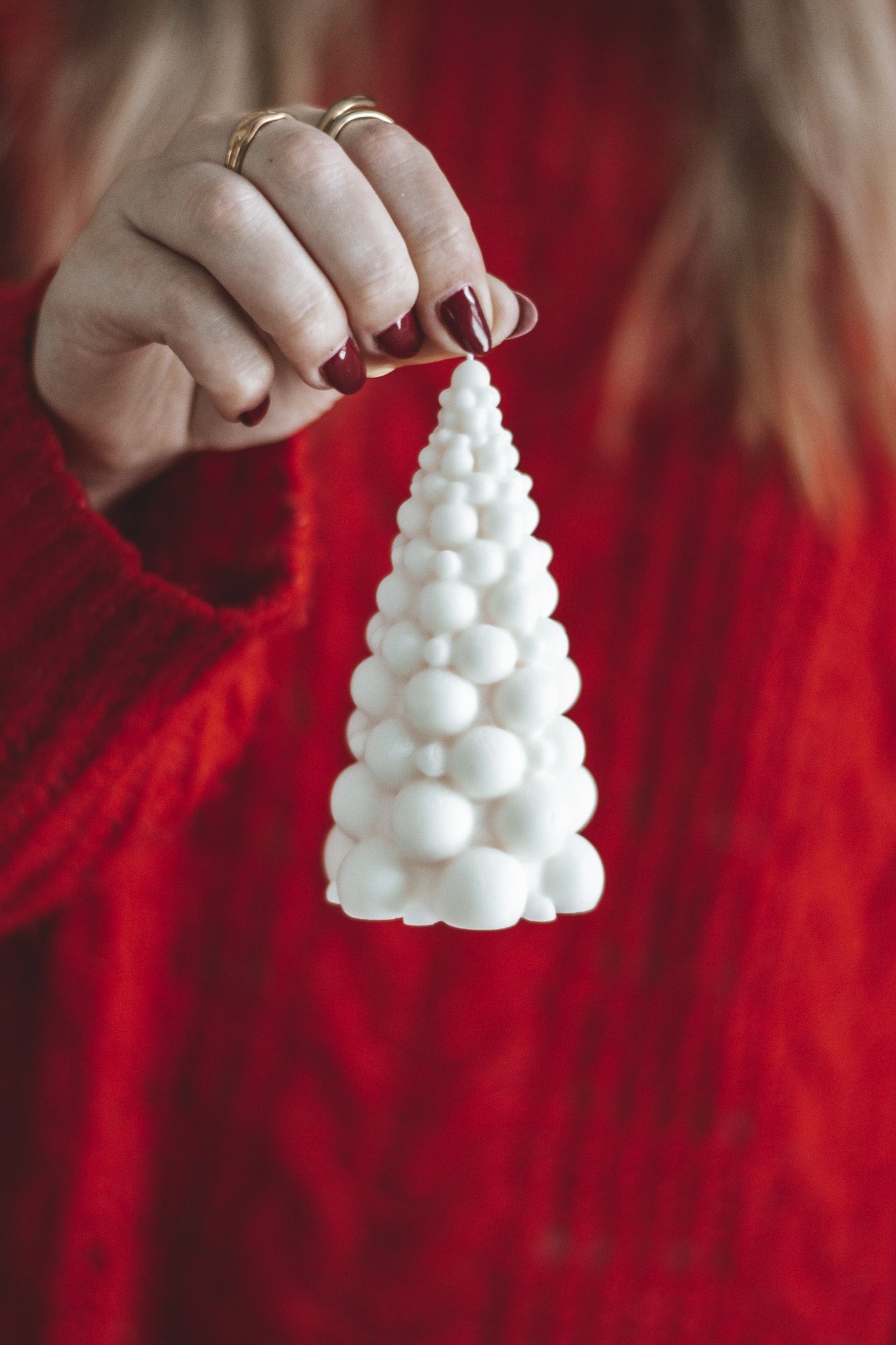 VELA DECORATIVA ÁRVORE DE NATAL BOLAS