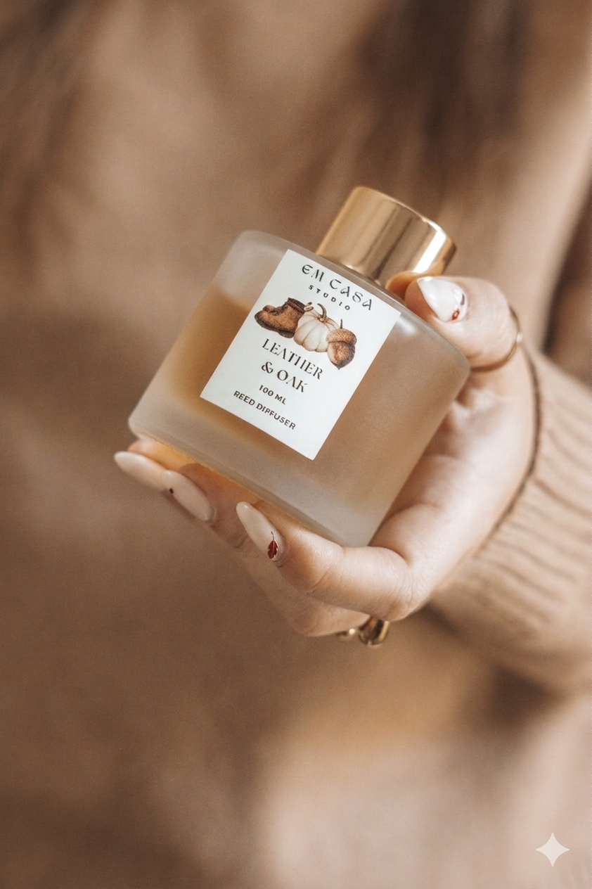 LEATHER & OAK REED DIFFUSER